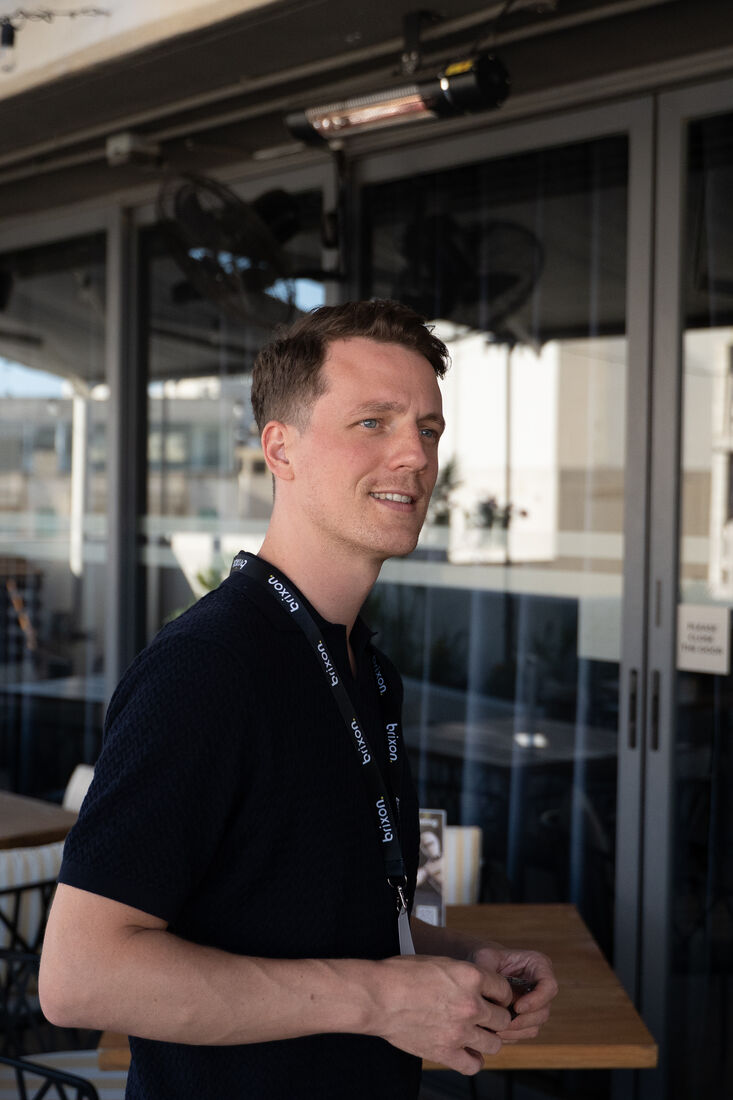Christoph auf der Event-Terrasse